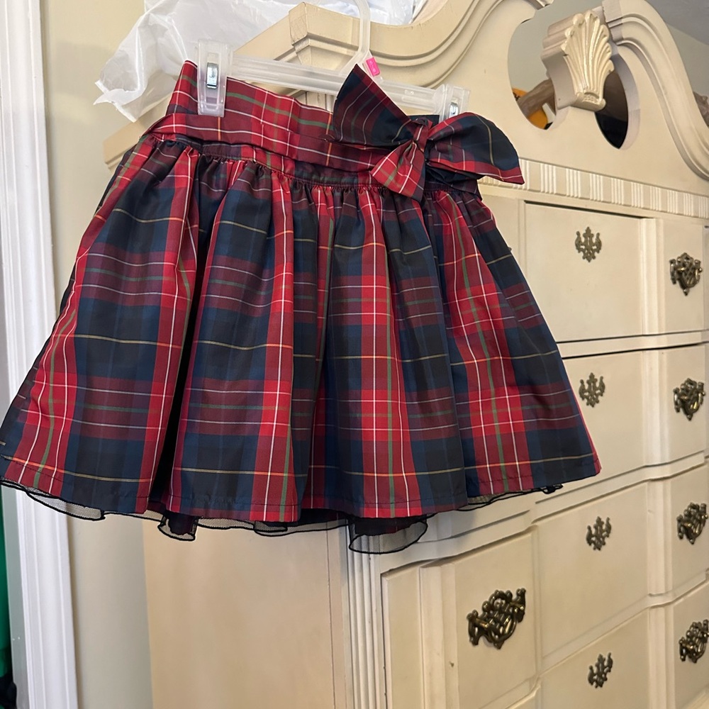 Plaid Kids Dress with Bow